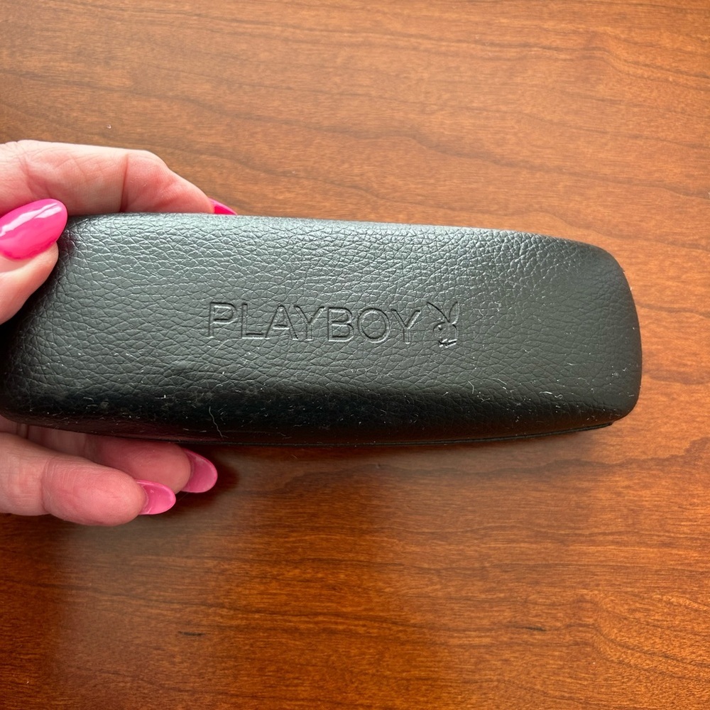 Playboy Black Eyeglass Case